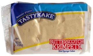TASTYKAKE SNACKS BUTTERSCOTCH SPONGE CAKE KRIMPETS 3 OZ  Pies  Grocery & Gourmet Food