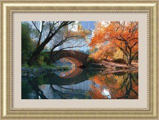 Gapstow Bridge, Fall by Michael Chen Framed   Artwork