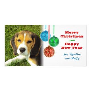 Christmas Tree Ball Ornaments Photo Card Greeting