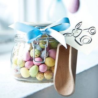 easter egg bunny jar by nelly's