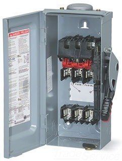 Square D Heavy Duty Safety Switch, Fusible, H361RB   Circuit Breaker Panel Safety Switches  