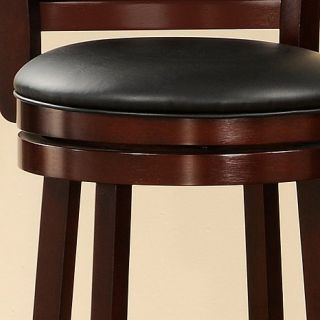 Home Origin 29" Cherry Swivel and Padded Back Counter Height Chair