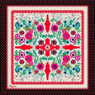 'mormor's rosemaling' silk scarf by anja jane