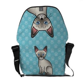 Lynx Point Siamese Cat Messenger Bags