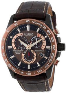 Citizen Men's AT4006 06X Stainless Steel Eco Drive Watch with Leather Band at  Men's Watch store.