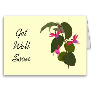 Fuchsia   Get Well Soon Card Template