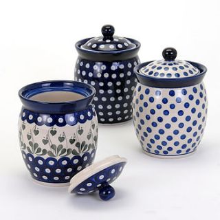 handmade storage jar by country traditionals