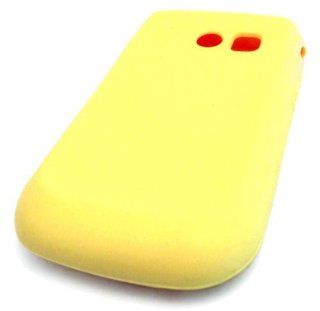 Samsung R375c Straight Talk SOFT SILICONE YELLOW SOLID CASE SKIN COVER PROTECTOR Cell Phones & Accessories