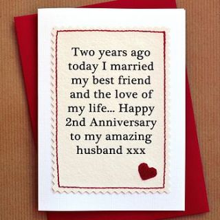 handmade second anniversary card by jenny arnott cards & gifts