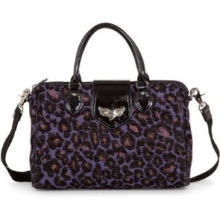 New Lancaster Paris Jungle Fever Italy Fabric Satchel Handbag ipad Pocket (Purple) Top Handle Handbags Shoes