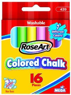 RoseArt Color Chalk, 16 Pieces, Assorted Colors, Packaging May Vary (420VA 144)  Chalkboard Chalk 