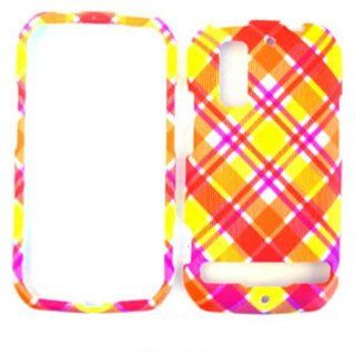 ACCESSORY MATTE COVER HARD CASE FOR MOTOROLA PHOTON 4G / ELECTRIFY MB855 SUMMER PINK YELLOW PLAID Cell Phones & Accessories