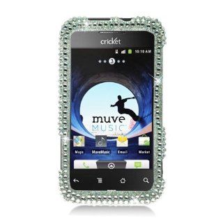 Eagle Cell PDZTEX500MF377 RingBling Brilliant Diamond Case for ZTE Score M/Score X500   Retail Packaging   Silver Cell Phones & Accessories