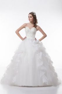GEORGE DESIGN Elegant Ball Gown Sweetheart Neckline Chapel Train Wedding Dress