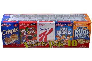 Kelloggs Cereal Variety Pack 10 Boxes  Grocery & Gourmet Food