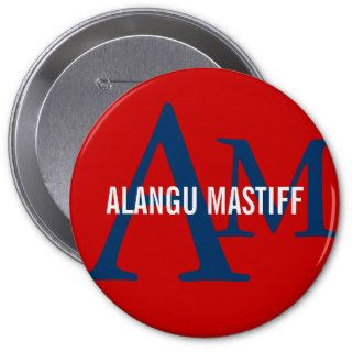 Alangu Mastiff Breed Monogram Buttons