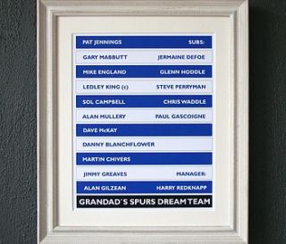 personalised 'favourite football team' print by rael & pappie