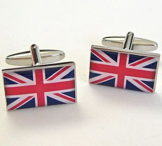 traditional union jack cufflinks by chapel cards