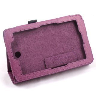 Purple Folio PU Leather Case Stand Cover Skin For ASUS FonePad ME371mg ME371 7" Computers & Accessories