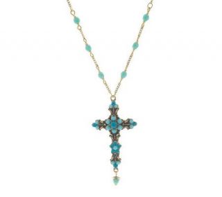 Michal Negrin Precious Cross Necklace w/ 18 1/4 Chain —