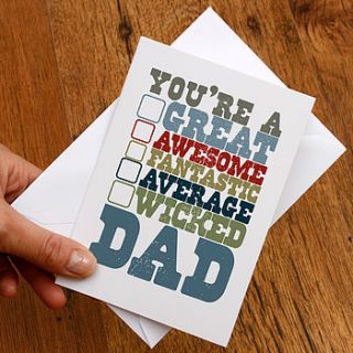 you're a great dad card by a is for alphabet