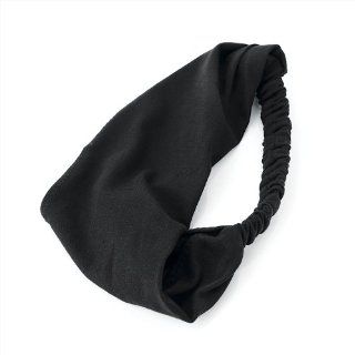 Plain Black Soft Jersey Cotton Fabric Headwrap Hair Band Jewelry