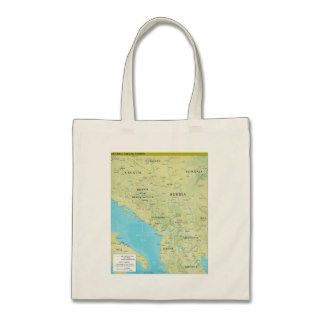 Geopolitical Map of the Central Balkans Canvas Bag