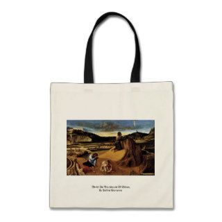 Christ On The Mount Of Olives  By Bellini Giovanni Tote Bags