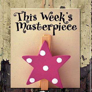 'this week's' masterpiece wooden peg by angelic hen