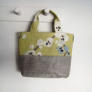 lily button town bag flowers and tweed by lily button treasures