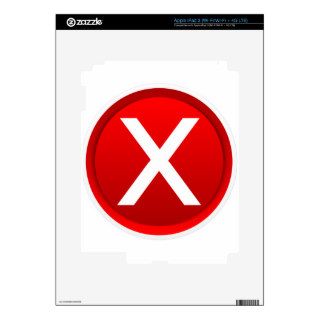 Red X   No   Symbol Skin For iPad 3