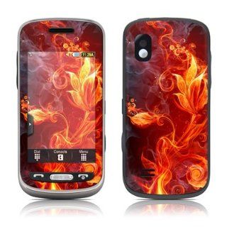 Flower Of Fire Design Skin Decal Sticker for Samsung Solstice SGH A887 Cell Phone Cell Phones & Accessories