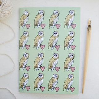 woodland owl notebook by goodnight boutique