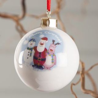 personalised bauble by the contemporary home