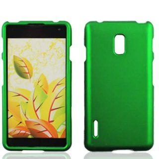 LG Optimus F7 / US780 Slim Rubberized Protective Snap On Hard Cover Case   Green Cell Phones & Accessories