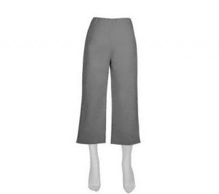Susan Graver Stretch Cotton Sateen Crop Pants —