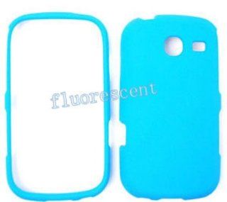 Samsung Freeform 3 R380 Fluorescent Solid Light Blue Hard Case, Cover, Faceplate, SnapOn, Protector Cell Phones & Accessories
