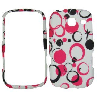 White Pink Pattern Faceplate Hard Case Protector for Tracfone Straight Talk Prepaid Cell Phone Samsung Sch s380c Cell Phones & Accessories