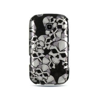 Black Skull Hard Cover Case for Samsung Comment Freeform III 3 SCH R380 Cell Phones & Accessories