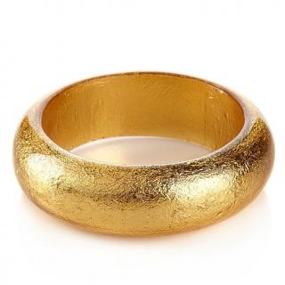 Gold Color Foil Narrow Bangle Bracelet