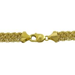 Fremada 14k Yellow Gold Braided Double Diamond cut Bead Ball Necklace Fremada Gold Necklaces