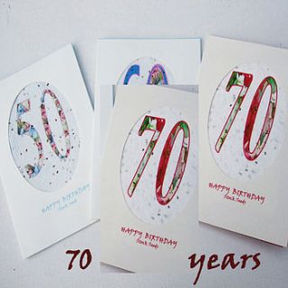 age birthday seed cards   70 by soso paper co