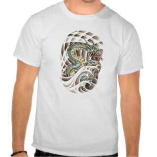 Cool Oriental Water Snake Tattoo T Shirts