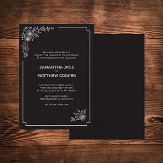 classic wedding invitation by paperhappy
