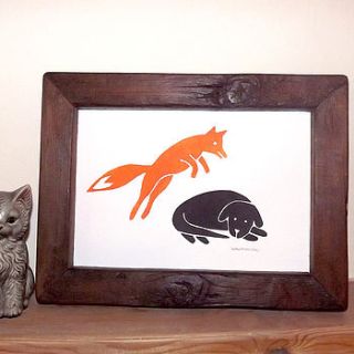 quick brown fox print for children's room by hello dodo