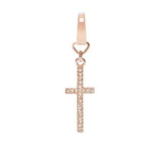 Fossil Cross Rose Gold Charm Jewelry