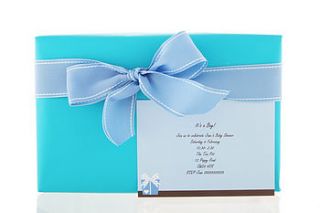 ribbon wrapped gift printable stationery by rock paper stickers