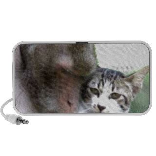 Love you no matter who you are Monkey with cat Travel Speaker