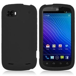 EMAXCITY Brand Soft Silicone BLACK Skin Cover Case for ZTE N861 WARP 2 / SEQUENT BOOST MOBILE [WCM384] Cell Phones & Accessories