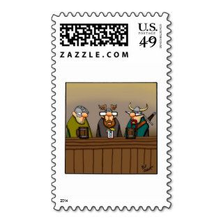 Funny Viking Drinking Cartoon Postage Stamp
